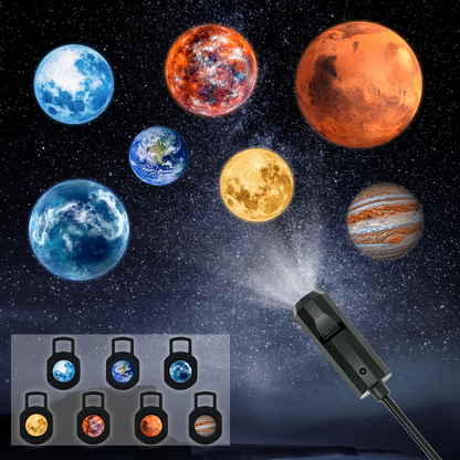 Mini Star & Moon Projector Night Light with 5 Filters