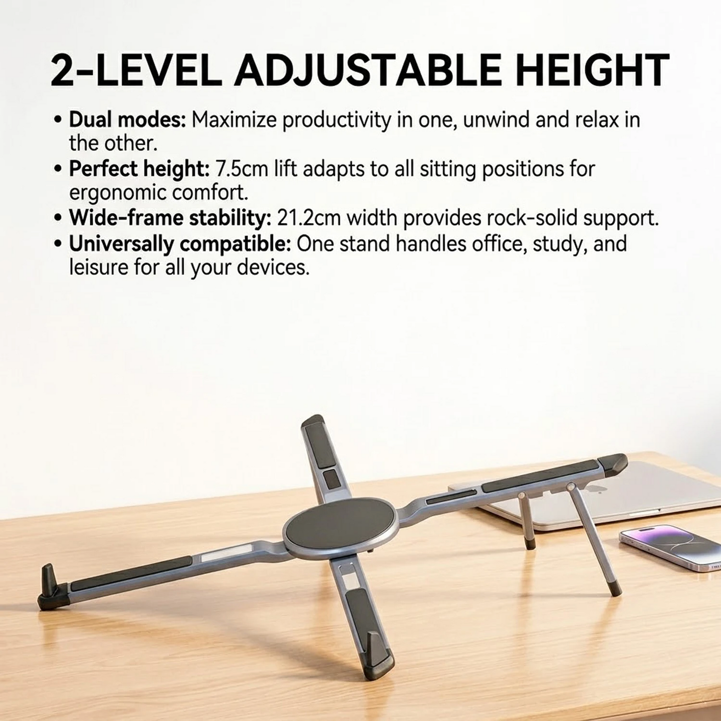 STECH™ 3-in-1 Magnetic Foldable Stand for Phone, Tablet and Laptop