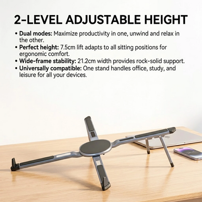 STECH™ 3-in-1 Magnetic Foldable Stand for Phone, Tablet and Laptop