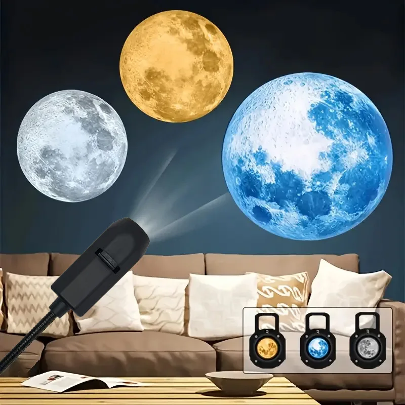 3-in-1 Moon Projector