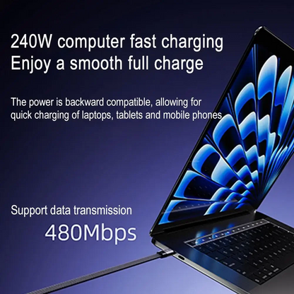2-in-1 C to C Ultra Fast Charging Cable-240Watt